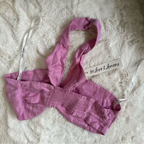 NWT for love and lemons halter top in purple size s - Picture 10 of 10